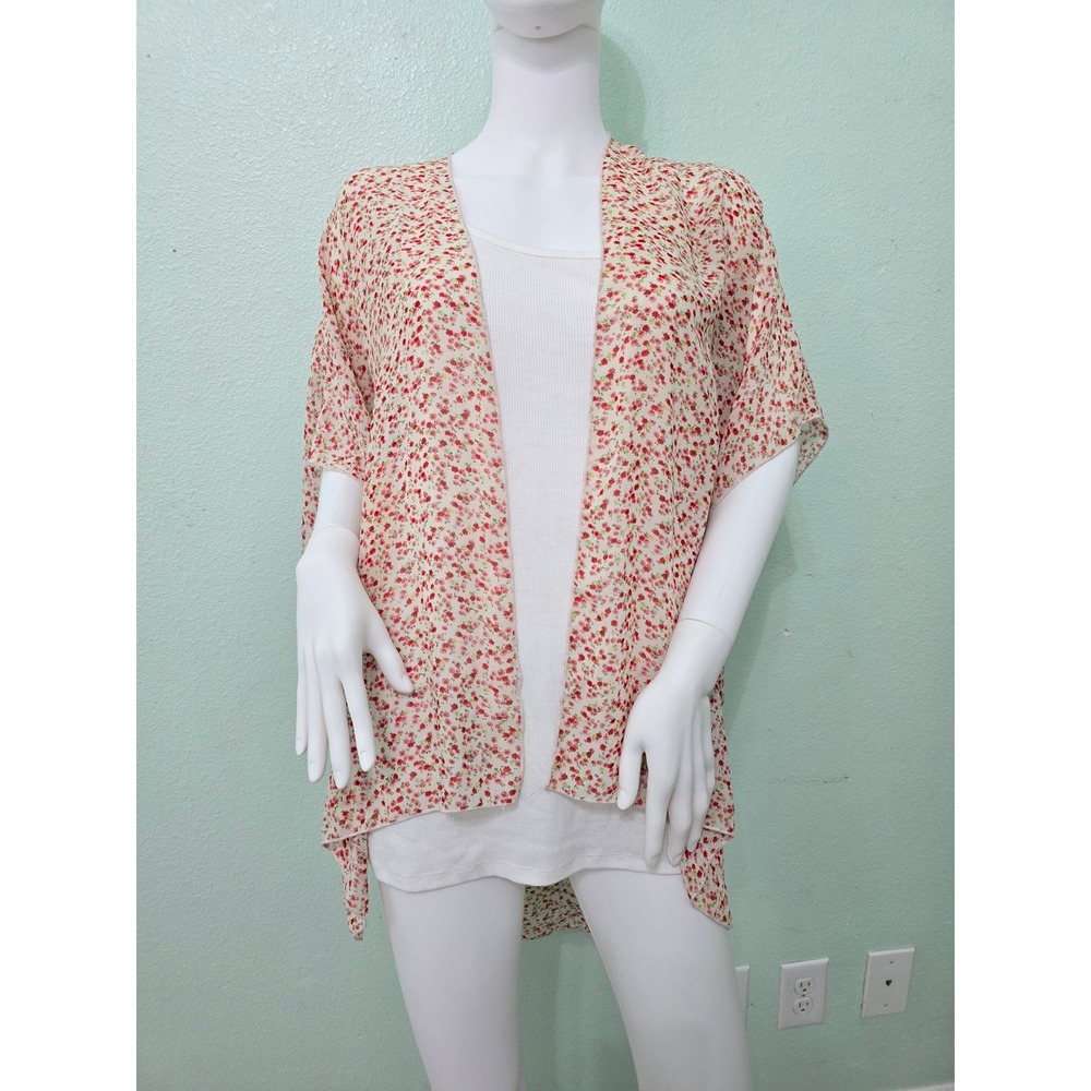 Floral Boho Fairy Coquette Indie Whimsygoth VTG‎ Cottagecore Wrap Kimono Plus 5X